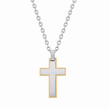 A.R.Z Steel Modern Cross Pendant 17