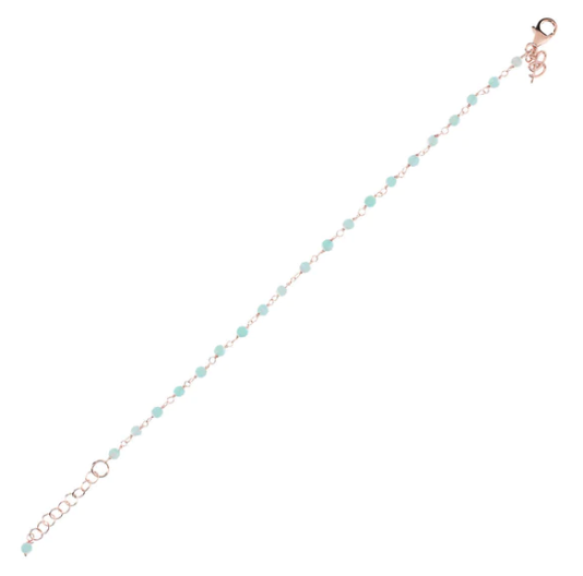 Bronzallure Aqua Quartz Rosary Bracelet