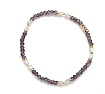 Beblue 'Be Graceful Gold Purple Crystal Bracelet