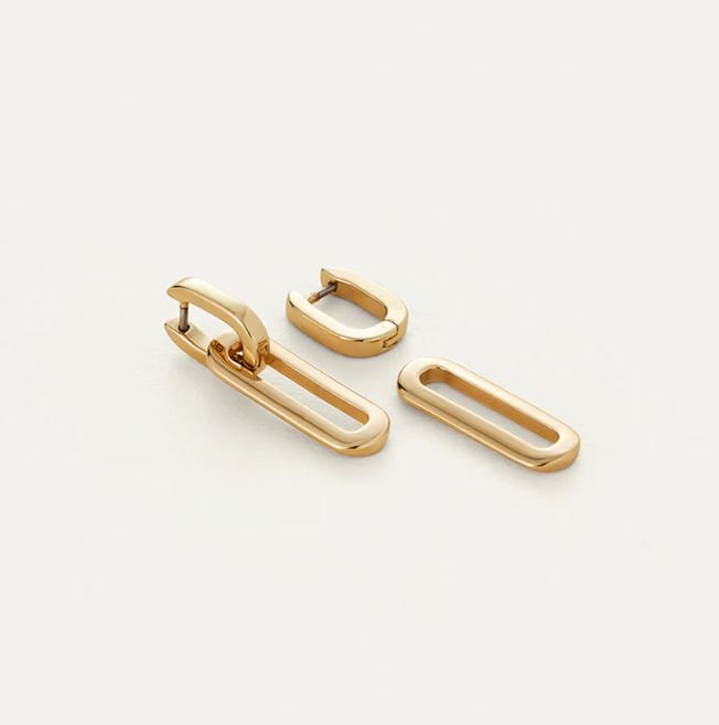 Jenny Bird Gold Detachable New Link Earrings