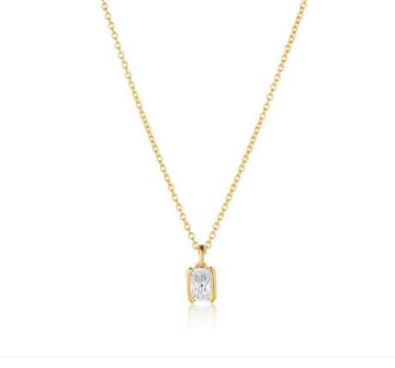 Sif Jakobs Gold Roccanova Small CZ Bar Necklace