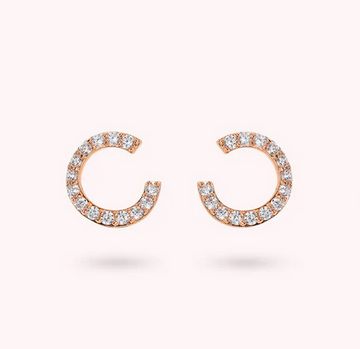 Bronzallure Semicircle Pave Studs