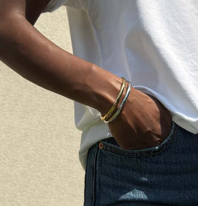 Jenny Bird Silver Remi Bangle Large