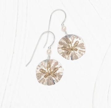 Holly Yashi Silver Sandra Sand Dollar Earrings