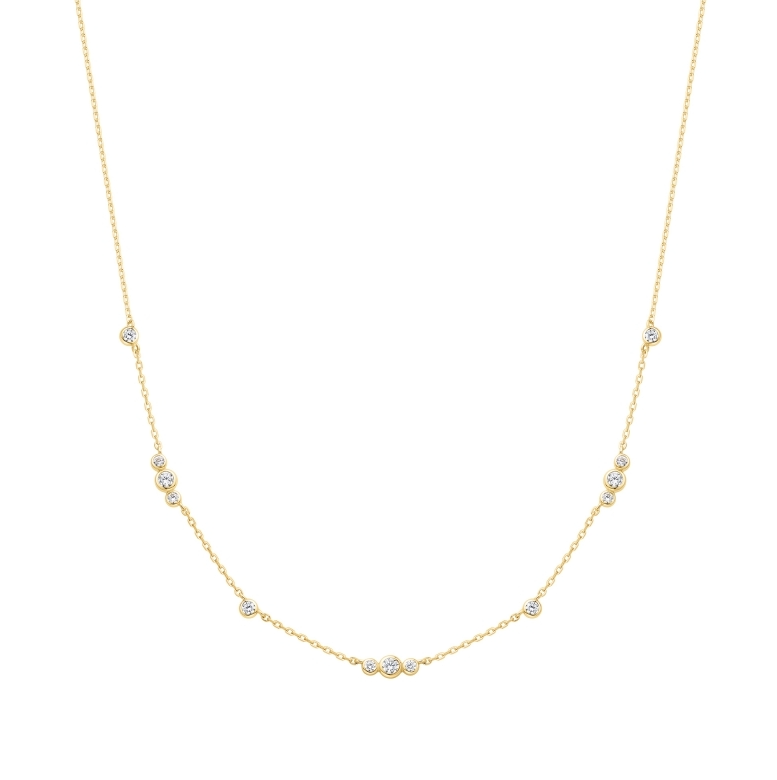 Ania Haie Gold Sparkling Bezel Station Necklace