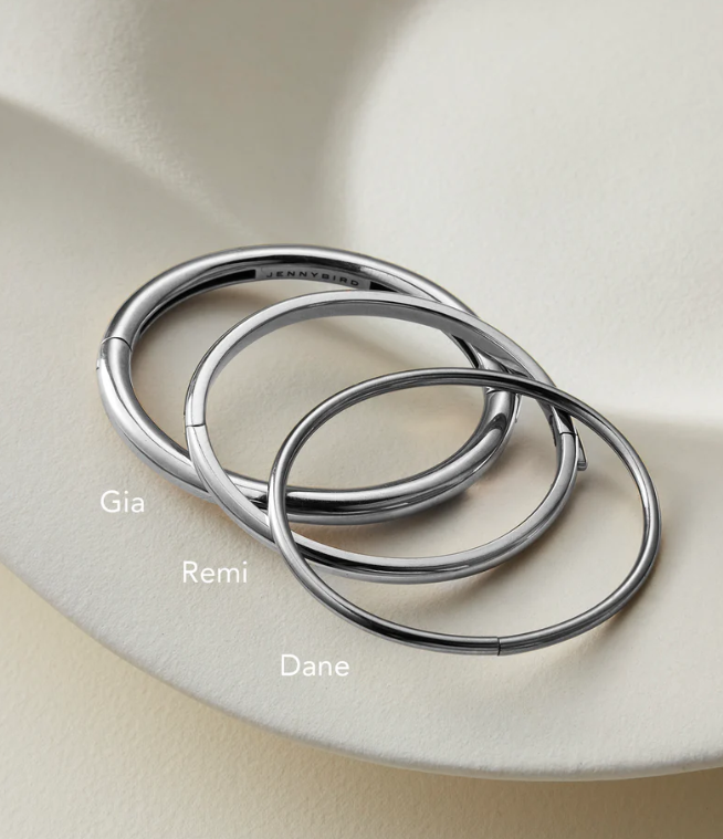 Jenny Bird Silver Remi Bangle Large