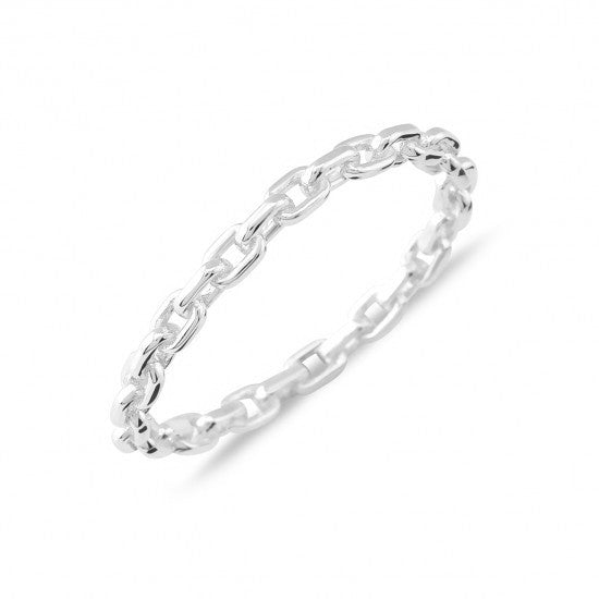 Kurshuni Chain Link Sterling Silver Ring Size 6