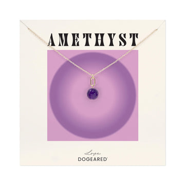 Dogeared Gold February Birthstone Amethyst Necklace