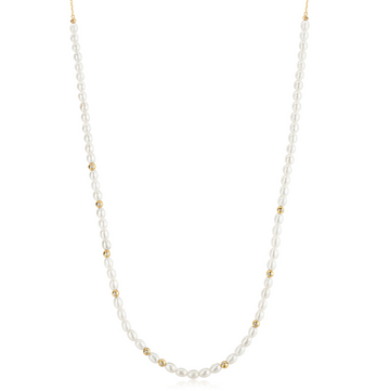 Ania Haie Gold Freshwater Pearl Slider Necklace