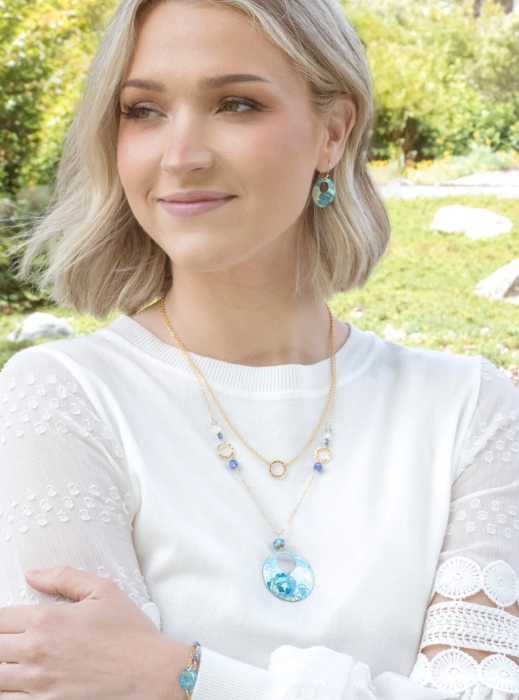 Holly Yashi Sky Blue Claire Pendant Necklace