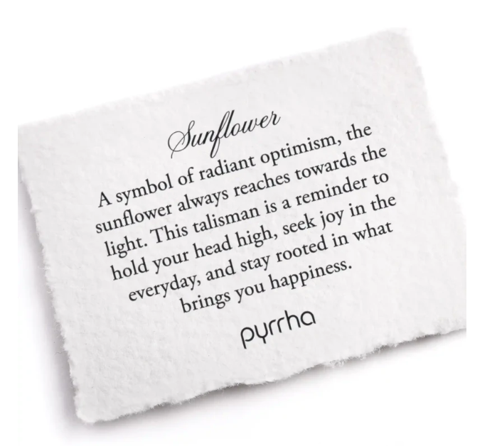 Pyrrha Silver Sunflower 18 inch Necklace