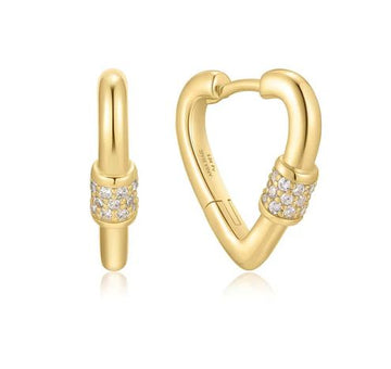 Ania Haie Gold Heart Clasp Huggies