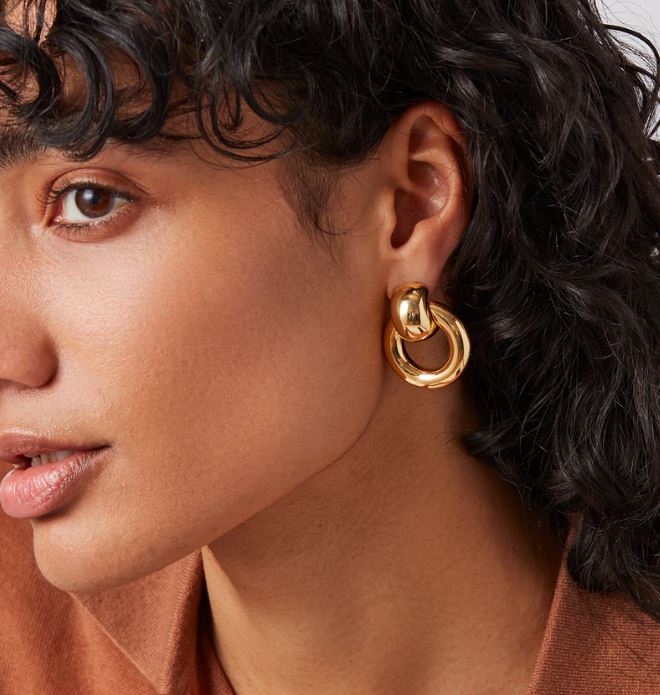 Jenny Bird Gold Mega Faye Knocker Earrings