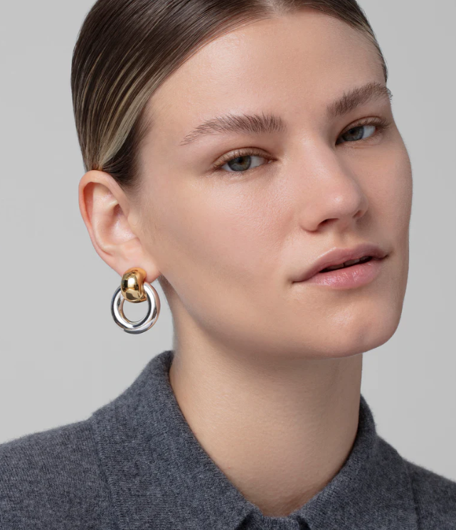 Jenny Bird Two Tone Mega Puffy Faye Earrings