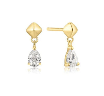 Ania Haie Gold Pyramid Dangle Studs