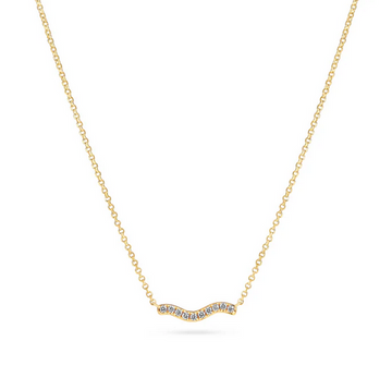 Sif Jakobs Gold CZ Ellera Wave Necklace