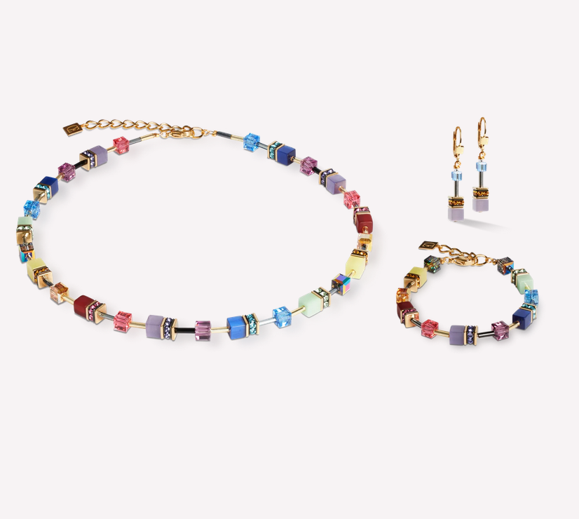 Coeur De Lion GeoCUBE® Festive Gold Multicolour Bracelet