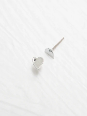 Holly Yashi Silver Amore Heart Earrings