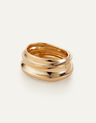 Jenny Bird Gold Mega Lennon Bangle Size Large