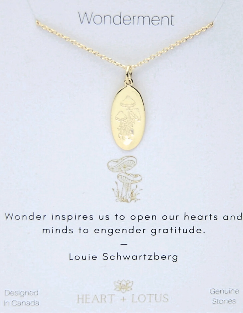 Heart And Lotus Gold Wonderment Necklace