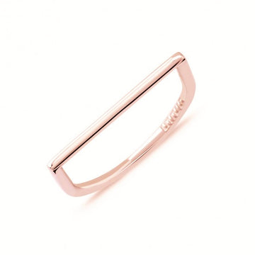 Kurshuni Rose Gold Bar Ring Size 8.5