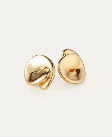 Jenny Bird Gold Rio Button Earrings