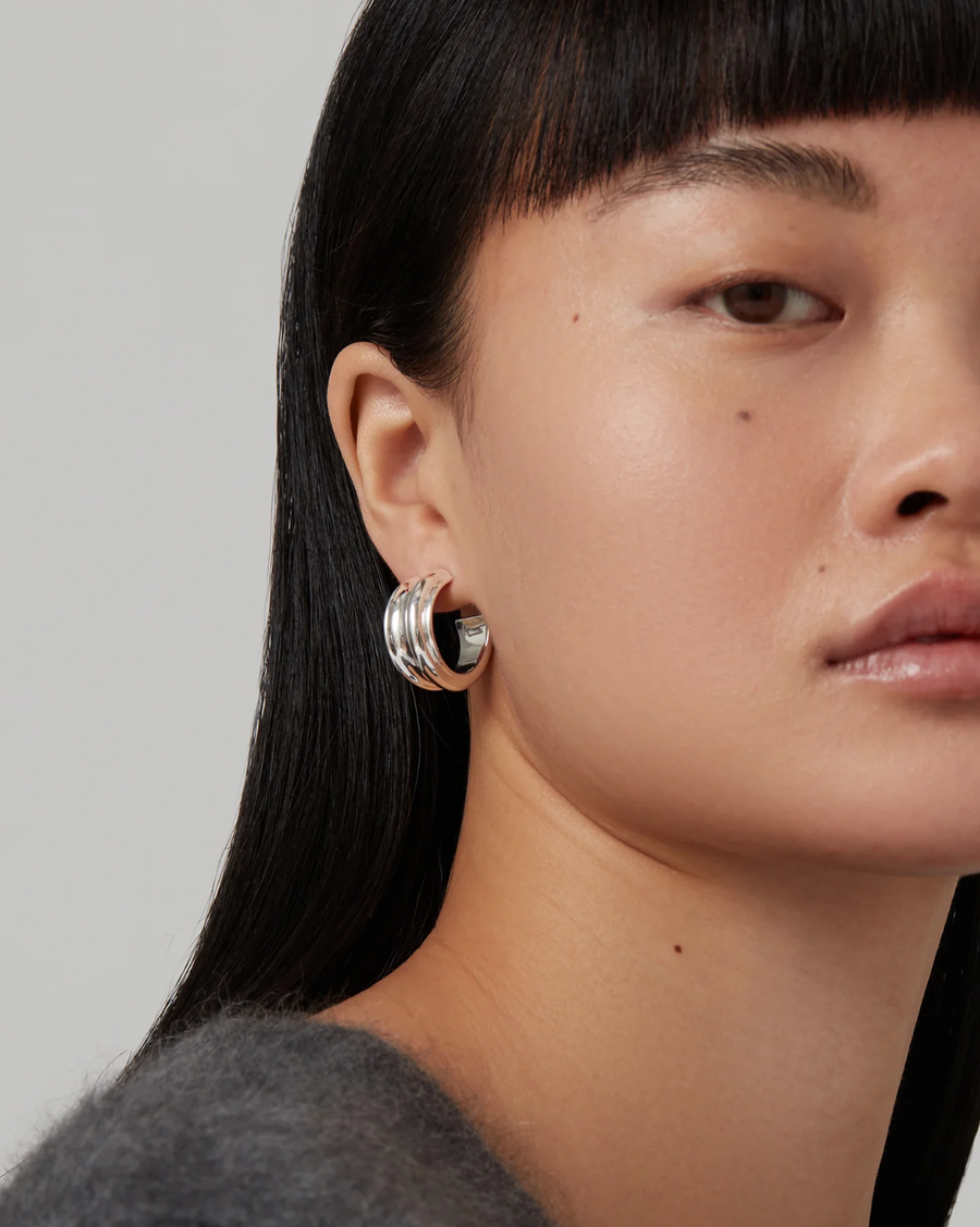 Jenny Bird Silver Lennon Hoop Earrings