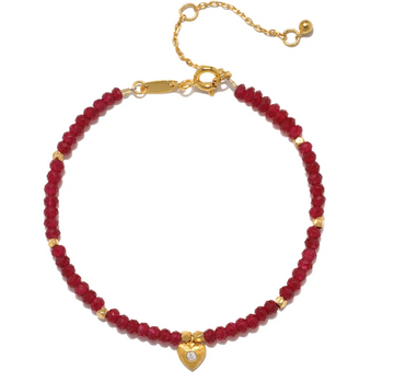 Satya Healing Heart Red Onyx Bracelet