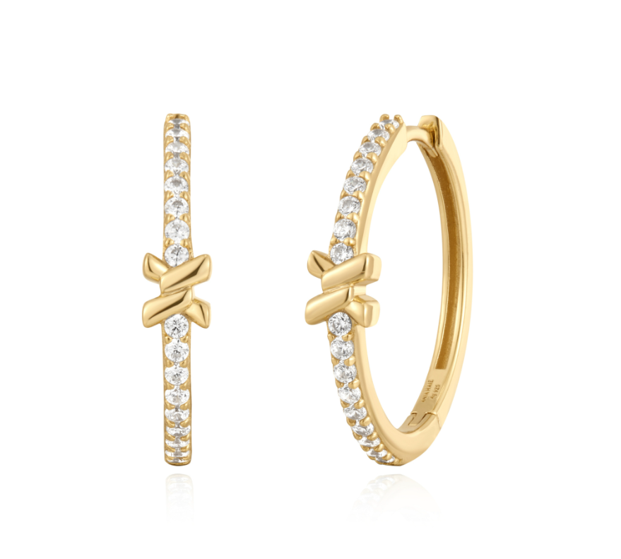 Ania Haie Gold Cross Hoops