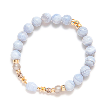 Be Blue Be Intuitive Blue Lace Agaite Bracelet