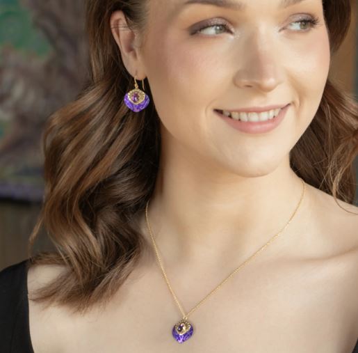 Holly Yashi Arabella Vintage Burgundy Necklace