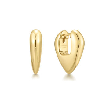 Ania Haie Gold Small Puffy Shield Huggies