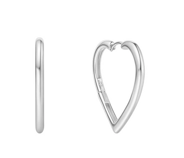 Ania Haie Silver Large Heart Hoops