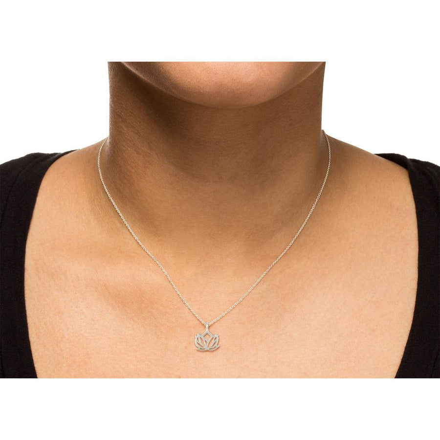 DogearedSilver 'New Beginnings' Lotus Neckalce