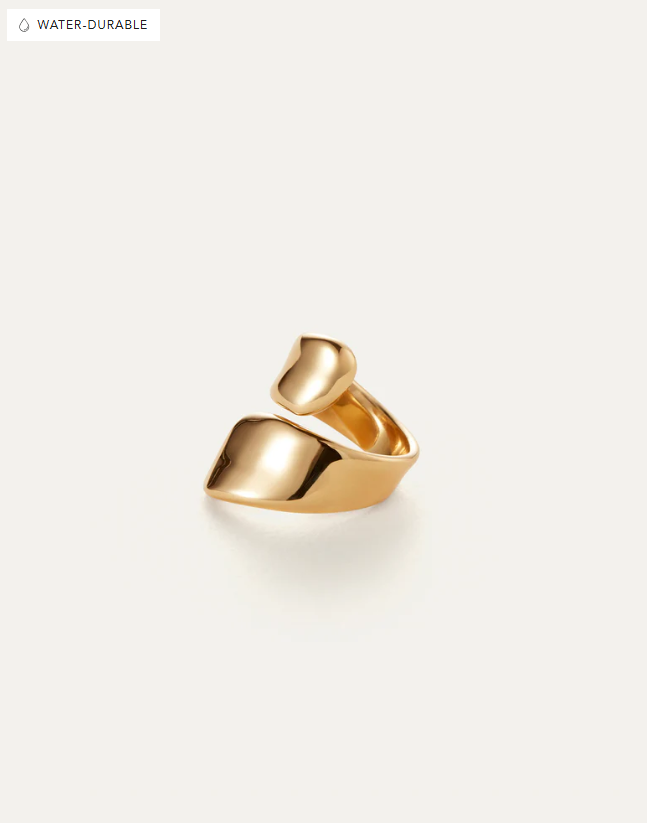 Jenny Bird Gold Solene Ring Size 8