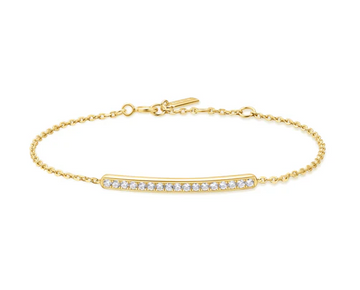 Ania Haie Gold Pave Bar Bracelet