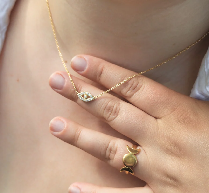 Heart And Lotus Gold All Is Well Necklace