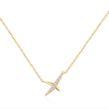 Ania Haie Gold Kiss Pave Necklace