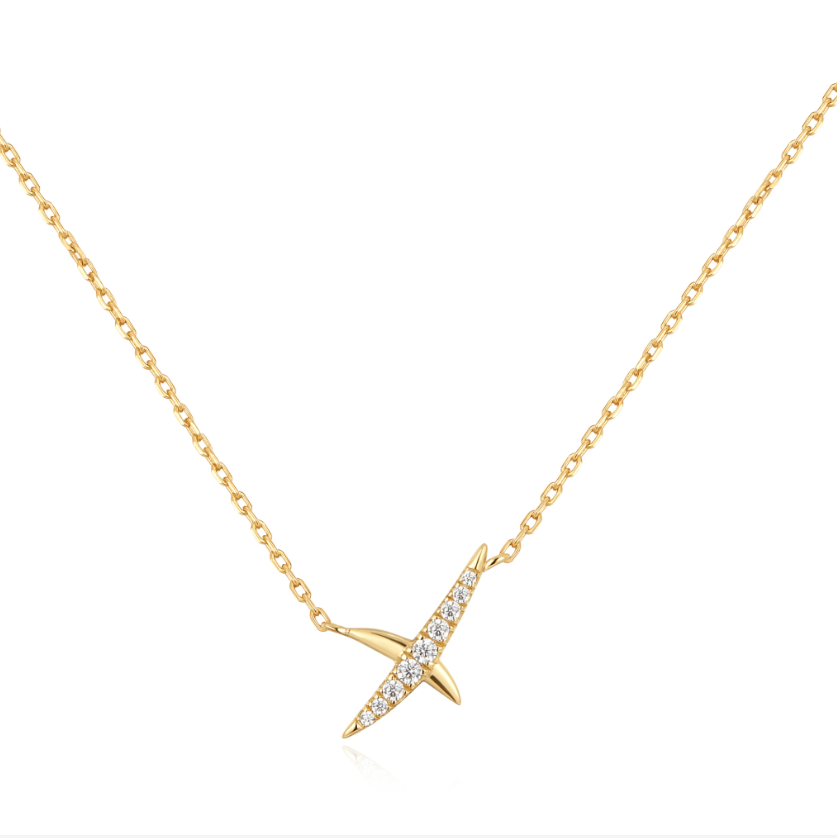 Ania Haie Gold Kiss Pave Necklace