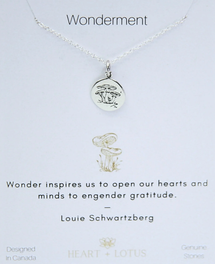 Heart And Lotus Silver Circle Wonderment Necklace