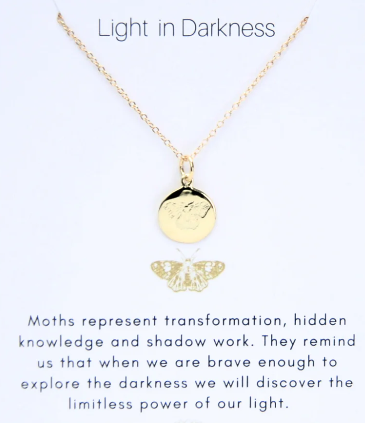 Heart And Lotus Gold Light In Darkness Necklace