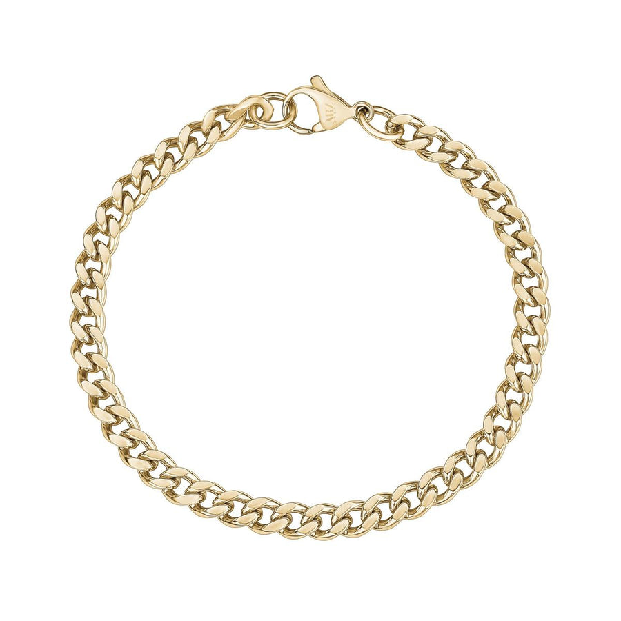 ARZ Steek Gold Curb Link Bracelet 8