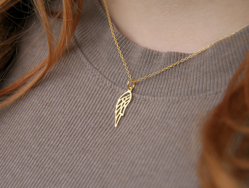 Heart And Lotus Gold Thinking Of You Necklace