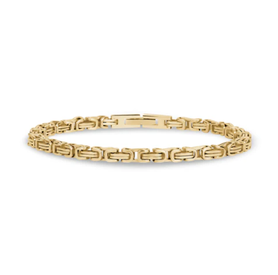 ARZ Gold 4mm Kings Chain Bracelet 8.5