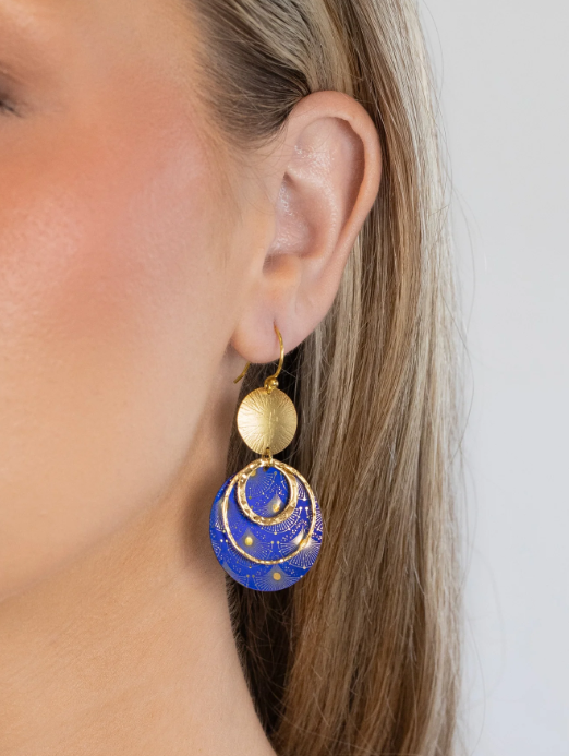 Holly Yashi Midnight Blue Atlas Earrings