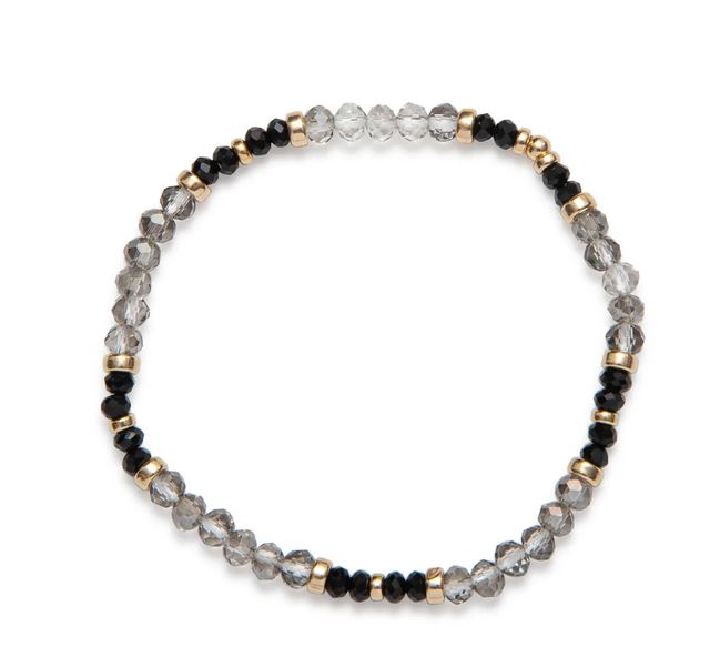 Beblue 'Be Shimmering' Black and Gold Bracelet