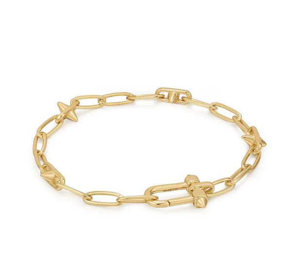 Ania Haie Gold Stud Link Bracelet