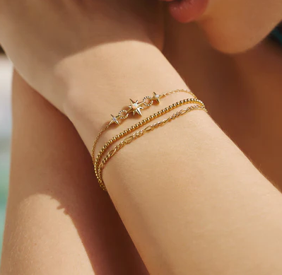 Ania Haie Gold Link Star Bracelet
