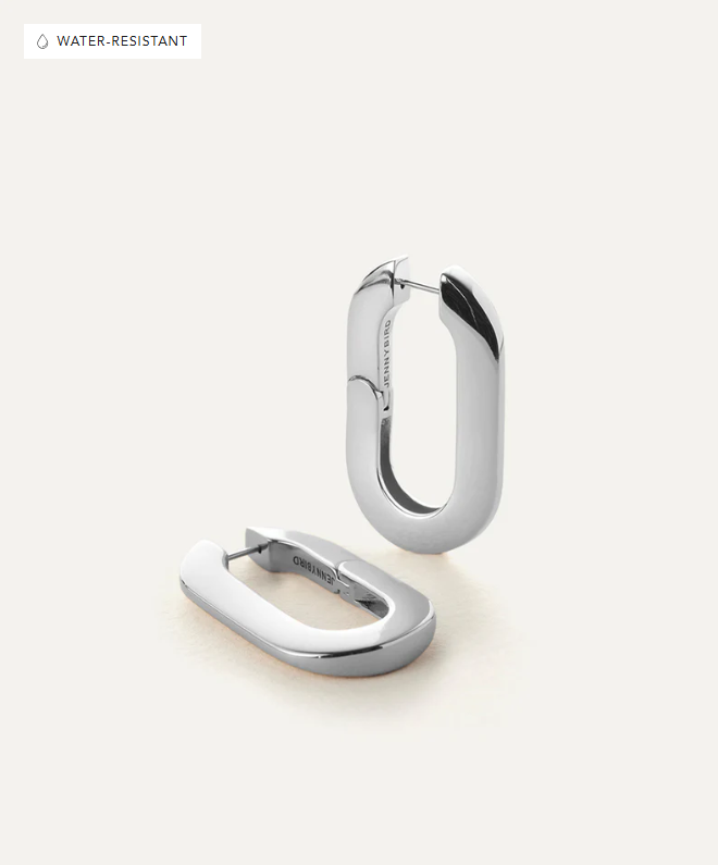 Jenny Bird Silver Mega U-Link Earrings