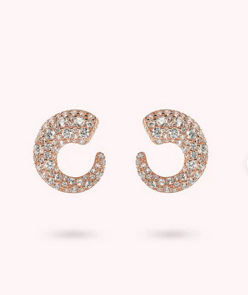 Bronzallure Pave Swirl Earrings